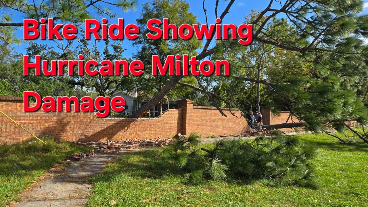Bike Ride Showing Hurricane Milton Damage Image