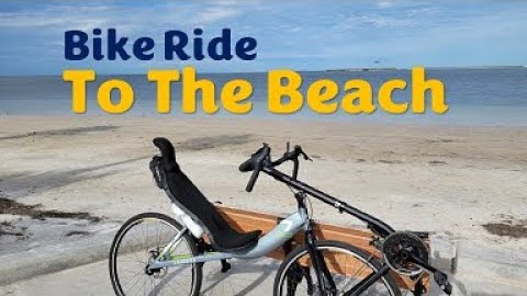 Bike Ride to the Beach, Sunset Beach in Tarpon Springs Florida Image