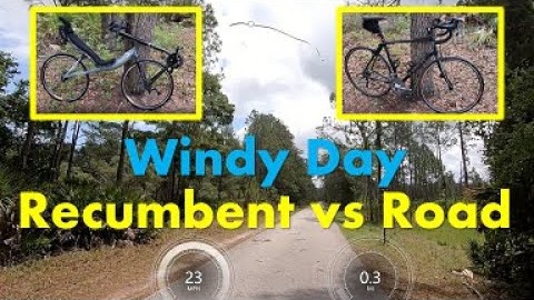 Windy Day, Recumbent Bike vs Road Bike Performance in the Wind Image